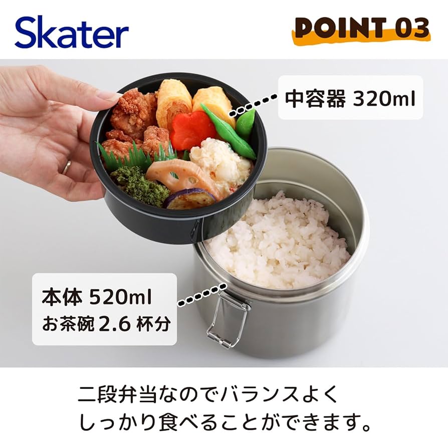 Amazon｜スケーター(Skater) 保温弁当箱 丼ぶり型 840ml 男性